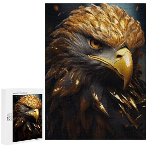 500 PCS Puzzles Für Erwachsene Awesome Bald Eagle America Puzzles Für Erwachsene Spielzeug Wanddekoration Heimdekoration 500 PCS