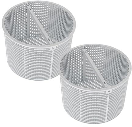 2pcs Panier De Skimmer pour Piscine, Panier De Filtration Stable pour Pompe De Piscine, Paniers De Nettoyage pour Skimmer De Piscines Destinés À Retenir Feuilles Cheveux Résidus Débris (17,7 X 13 Cm)