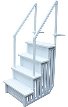 Habitat et Jardin Escalier Simple pour Piscine en Plastique