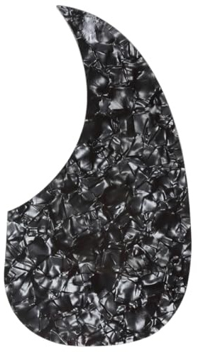 Musiclily Tränenform Akustikgitarre Pickguard Selbstklebender Schlagbrett für Martin D28 Style Folk Gitarre, Black Pearl