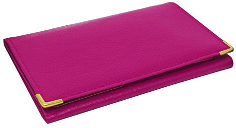 MAMJACK® Étui Permis Carte Grise Assurance Homme Femme en Cuir Rouge (Rose)