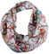 YEBIRAL Schal Damen Winter Eule Tierdruck Niedlich Halstuch Frauen Deckenschal Schals 10 Farben(Weiß)