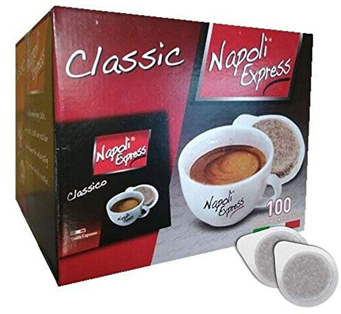 Café exprés Classico 100 vainas - Napoli Express - Carton de 3 pièces pour un total de 300 capsules