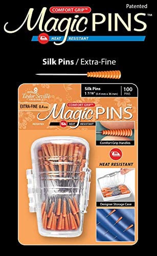 Taylor Seville Magic Pins - Silk Extra Fine-Orange 100/Pkg