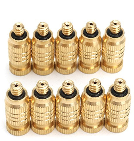 RanDal 10Pcs 4Mm Male Threaded Brass Misting Fogging Nozzle Spray Sprinkler Head Irrigation Cooling