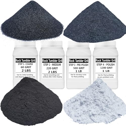 Tonmp Nachfüll-Set für Trommelsteine, 6 Pfund (4 Polierkörnchen), 4 Stufen