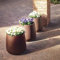 MOOVERE Pot de Fleurs en Couleur Opaque Moderne, en polyéthyléne, léger, résistant, pour Plante et Fleur (40cm, Bronze)