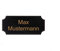 Gravurheim Briefkastenschild Türschild individuelle Gravur Name | selbstklebend - personalisiert | Kunststoff - Plastik | viele Farben und Größen (8x3,5cm Rechteck Hohlkehle, Schwarz-Gold)