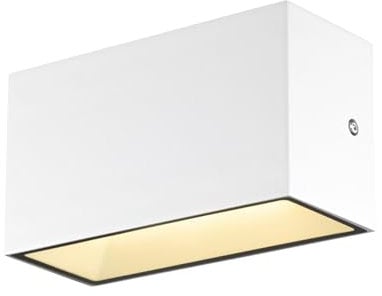 SLV Wandaufbauleuchte SITRA M UP/DOWN / Beleuchtung für Wände, Wege, Eingänge, LED Spot außen, Aufbau-Leuchte Outdoor, Gartenlampe / IP44 14W 1700lm 3000/4000K CCT SWITCH weiß