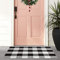 Buffalo Plaid Outdoor Rug, 23.6'' x 35.4'' Buffalo Plaid Check Rug, Hand-Woven Layered Door Mat Outdoor, Washable Black and White Plaid Area Rug for Front Porch, Entryway, Hallway, Farmhouse (2'x3')
