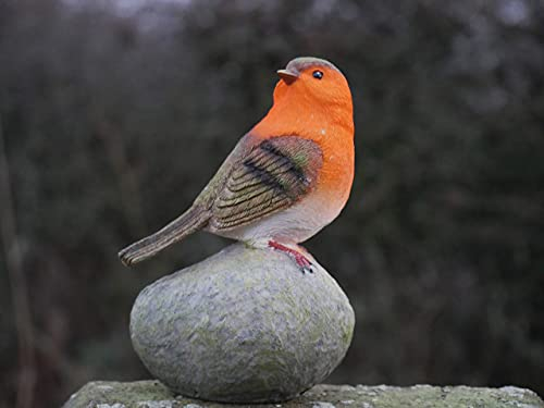 Garden Mile Red Robin Garden Ornaments Outdoor Highly Detailed Resin Indoor Or Outdoor Robin Ornaments For Garden Hand Painted And Weatherproof Animal Statues Ideal For Flowerbeds Patio Home