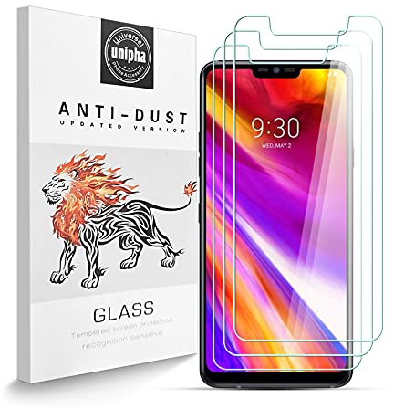 Zidwzidwei Stücke Schutzfolie für LG G7 ThinQ, 9H-Härte Tempered Glass, Anti-Kratzer, Einfache Installation, Bruchsicher Displayschutzfolie für LG G7 ThinQ [3 Stück]