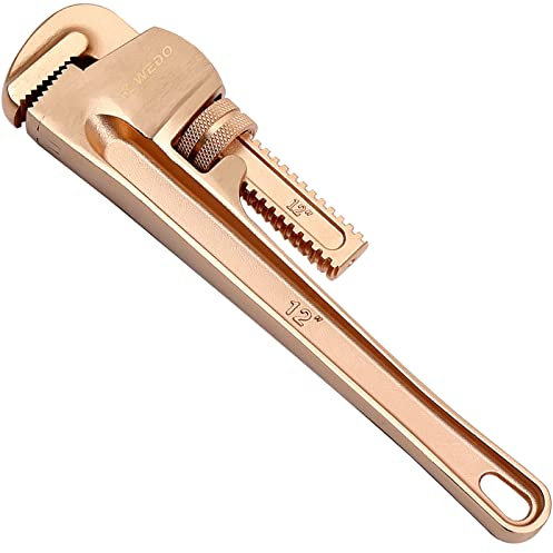 WEDO Tenaza para bombas de agua 200mm,Tenaza para Bomba de Agua para sin chispas,Apertura Extra Ancha de 25mm,cobre berilio,antimagnético,Certificados Bam y FM,Certificación GS