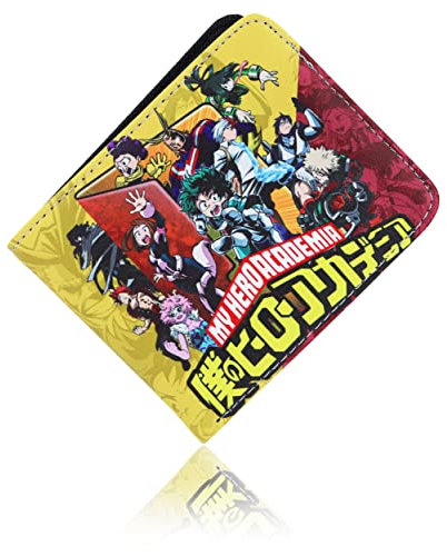 Roffatide Anime My Hero Academia Portefeuilles Shoto Todoroki Deku Bakugo Cuir Artificiel Mince Portefeuille Multi-Fold Bi-Fold