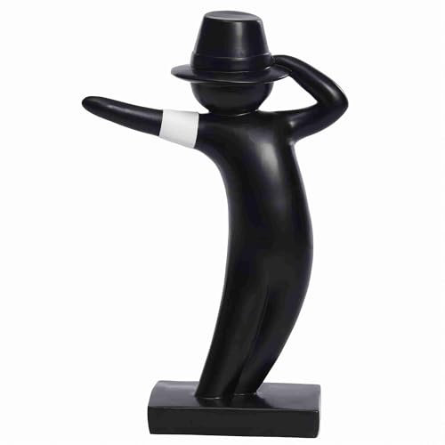Pointnio Michael Jackson Skulpturen für Heimdekoration, Moderne Statuen, dekorative Objekte, Figuren als Büroregal-Dekoration, Dekorationen für Wohnzimmertisch (schwarz)