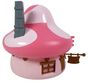 OPO 10 - Das rosa Schlumpf-Halbhaus + Aufkleber - Kollektion Deagostini - Höhe 15 cm - Zum Dekorieren mit den mitgelieferten Aufklebern - Rosa D - DMS5
