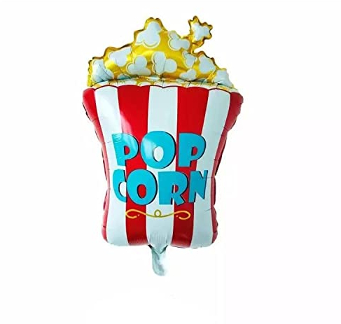 Folienballon Motiv Food, Popcorn Tüte Nr. 2, ca. 78 x 44 cm - Party Luftballon Deko Dekoration JGA Helium Heliumballon XXL Ballon Geburtstag Essen Süßigkeit Fast Food Imbiss Hochzeit Eis