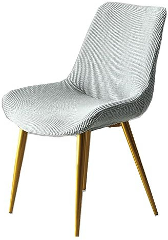 VELYTA Stuhlhussen,Schonbezug für Schalenstühle, Esszimmerstuhlbezüge, Dehnbare, abnehmbare Lounge-Eckstuhlbezüge ohne Armlehnen für Esszimmer, Küche, Schlafzimmer-Silver Gray||2pcs