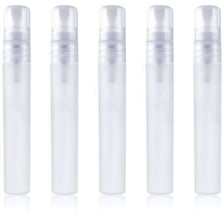 cobee Lot de 5 mini flacons vaporisateurs portables, rechargeables, taille de voyage, petits échantillons, boîtes pulvérisatrices pour démaquillants de parfum, 8 ml