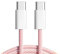 xiwai Cavo di alimentazione USB-C da 27 W, 65 W, 480 Mbps, cavo dati tipo C, ricarica rapida per telefono, tablet e laptop, custodia rosa da 1 m