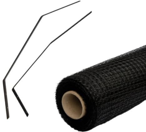 CATHAPPY Katzennetz Schutznetz Set - Überkletterschutz Katze für den Garten - 10 Meter inklusive Montageset - Wetterfestes Katzenschutzgitter Außennetz - Flache Variante