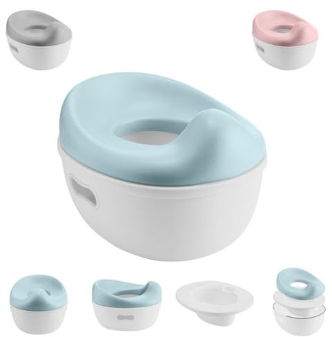 Kikkaboo Töpfchen 3 in 1 Trio, Toilettensitz, Tritthocker, rutschfeste Basis blau