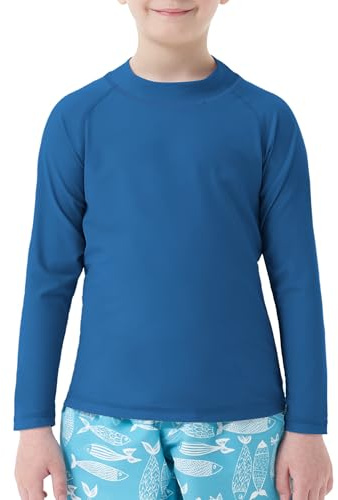 MEETWEE Garçon Manches Courtes Longues Rash Vest Garde Enfants Natation Top UV Protection Solaire pour Surf Beach Pool