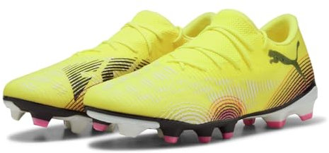 PUMA Future 8 Match Low FG/AG, Zapatillas de fútbol Unisex Adulto, Yellow Alert Black-Sun Struck, 39 EU