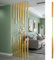 HAIXHX Raumteiler Stehende Wand Trennsäule, Home Hotel Büro Sichtschutz/Raumtrennung Säule Trennwand Für Hotel Eingang Restaurant, Gold, Höhenverstellbare Basis(Size:H 93in/(236.2cm))
