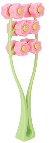 Melonensamen Gesichtsmassagegerät, Wangen Hals Kinn Straffung, Konkav konvexe Partikel Im Blumendesign, V förmiger Doppelclip, Tragbar, mit Bequemem Griff, für Gesicht, Beine,