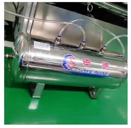 13 10gal 8 5 3 2 1 Gallon High Pressure Air Reservoir Tank Kit, Portable Horizontal Air Storage Tank for Gas Pump/ Compressor Stainless Steel, with Safety Valves/ Pressure Gauges(50L/13.2Gal)