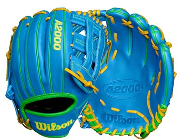 Wilson Spring 2025 A2000® PP05 11.5” Infield Baseball Glove - Right Hand Throw, Sky Blue/Optic Yellow
