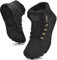 ZDQ Barfußschuhe Damen Winter Herren Gefüttert Winterschuhe Warme Winterstiefel Leicht Schneestiefel mit Breite Zehenbox Schwarz 37