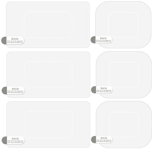 Aeaocvo 6 Stück Durchsichtige Antistatische Folien, Steinschlag Aufkleber, Autokamera Zubehör Statische Sticker, Elektrostatischer Aufkleber Auto für Windschutzscheiben