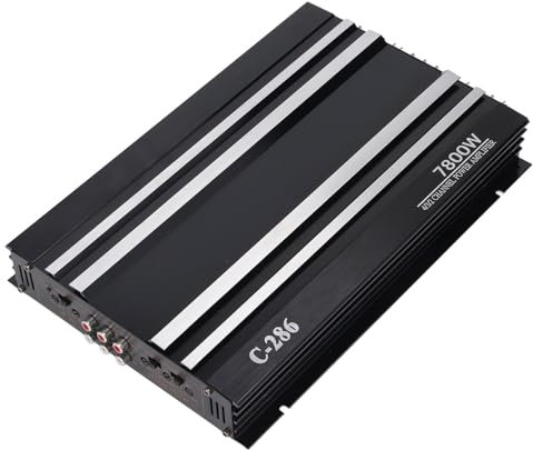 Amplificatore di Potenza Stereo per Auto Classe AB Amplificatore di Potenza Audio a 4 Canali 7800W Amplificatore Ad Alta Potenza per Moto DC 12V Camion Barca UTV