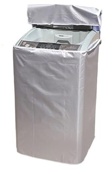 Coperchio Per Lavatrice 2 pezzi di copertura for lavatrice in poliestere impermeabile con caricamento dall'alto, copertura for asciugatrice, protezione solare, rivestimento in argento Coperchio Lavatr