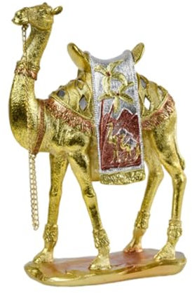Sharplace Luxuskamelstatue Nahte Osten Origination Herzstück Tisch Dekoration Harz Skulptur Tier Figur für Schreibtisch -Terrasse Veranda, 16cmx7cmx25cm