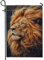 Bandera de jardín de león majestuosa, bandera de decoración exterior con melena dorada vibrante, bandera de doble cara para el hogar y el patio para decoración exterior de verano, 30,5 x 45,7 cm