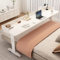 Overbed Desk With Wheels, Designed for 130/140 cm beds Overbed Laptop Trolley Bed, Adjustable Height for Study Living Room, Used as Dining Table Work Table (baffle, 160cm)