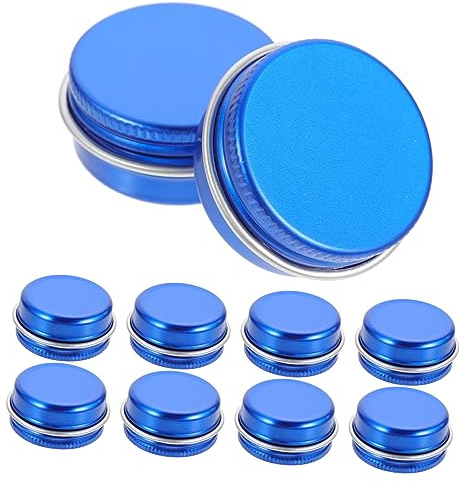 EXQUIMEUBLE 10pièces Pot à Bougie Métal Avec Couvercle Boîte De Rangement Pour Cosmétiques Lot De Petites Boîtes