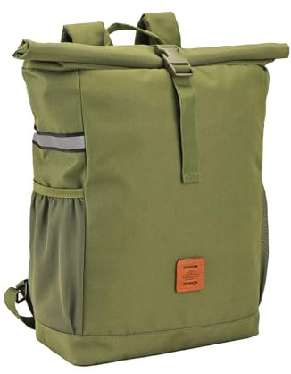 TOURBON - Bolsa de nailon para ordenador portátil, con parte superior enrollable, para estante trasero, viajes al aire libre, senderismo, mochila