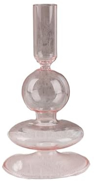 Kerzenständer Bunte Glas-Blumenvase, kreative dekorative Kerzenhalter, Hochzeitsdekoration, Kristall-Kerzenständer, Tischdekoration(Color6)