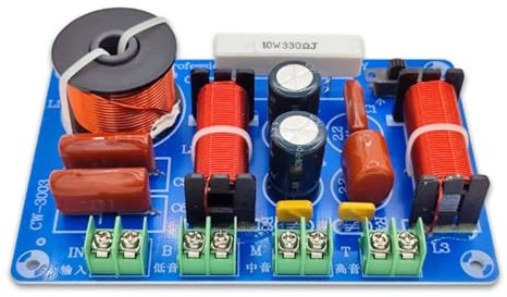 Flaroey DIY Audio Systems 3-Way Frequency Divider 250W 850/5200Hz for Medium Stereo Speakers