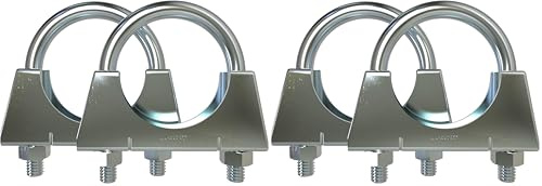 AUPROTEC Collier d'échappement M8 Ø 38-76 mm Colliers de serrage choix : (2 pièces M8 diamètre Ø 76 mm) (Lot de 2)