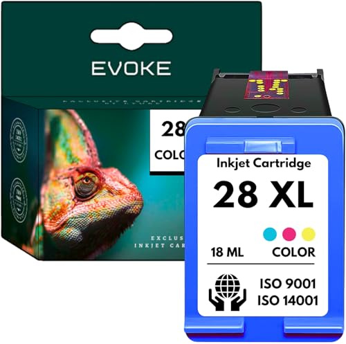 EVOKE 28 XL Tinte kompatibel zu HP deskjet 3320 3420 3520 3650 3745 Tricolor 420 Seiten 18ml