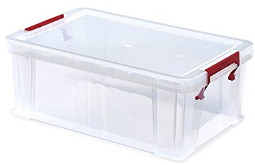 Pack of 3 - 10 Litre Clear Plastic Storage Boxes with Lid