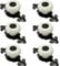 6PCS Antik Design Porzellan Möbelknöpfe Griffe Knauf MöbelKnopf Runde Keramik Küche Bad Schrank Knöpfe Türknöpfe Möbelgriff von Creatwls (Schwarz-Weiss)