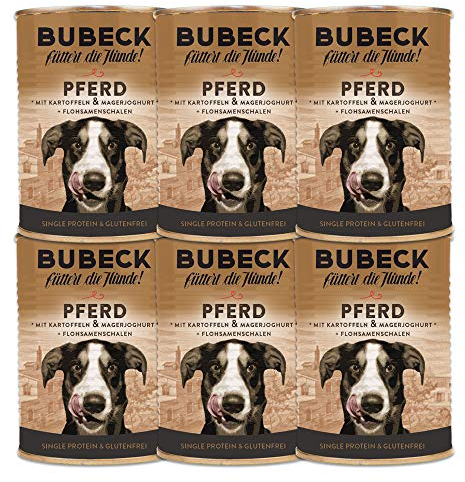 Nassfutter für Hunde | getreidefrei von Bubeck | Verschiedene Sorten (Pferd, 400g)
