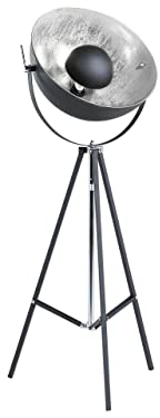 Moderne Stehlampe in Schwarz und Silber 165 cm Thames II