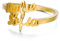 LONAGO 925 Sterling Silber Personalisierter Namensring Benutzerdefinierte Zwei Namen Ring Schmuck für Frauen (Yellow Gold, Silber)